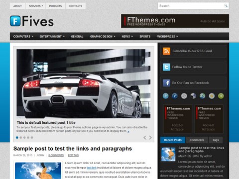 free wordpress theme Fives