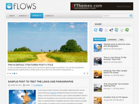free wordpress theme Flows