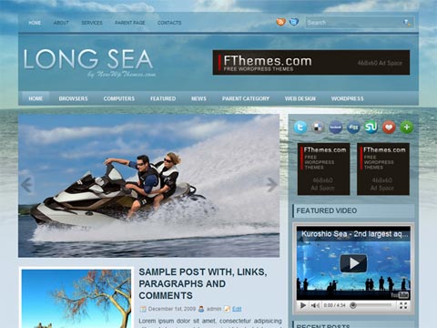 free wordpress theme LongSea – Free Premium WordPress Theme