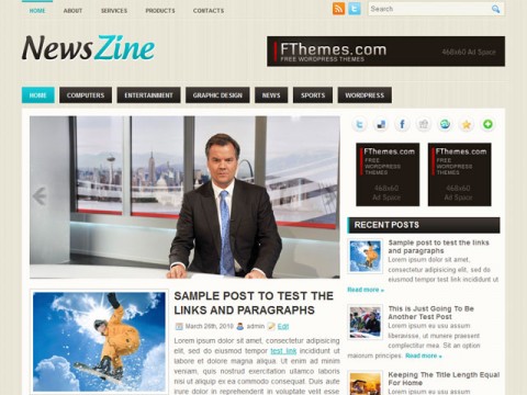 free wordpress theme NewsZine – Free Premium WordPress Theme