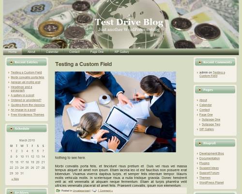 free wordpress theme Money Theme