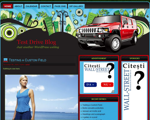 free wordpress theme Hummer WP Theme