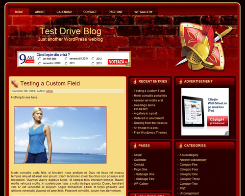 free wordpress theme Red History