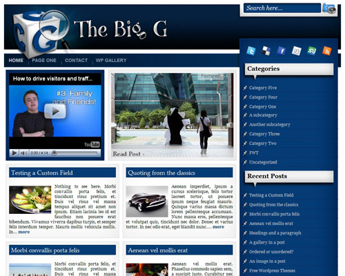 free wordpress theme The Big G