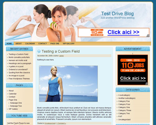 free wordpress theme Sports and Health