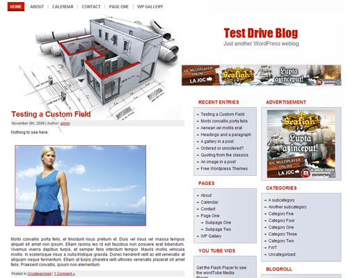 free wordpress theme The Blue iPhone Theme