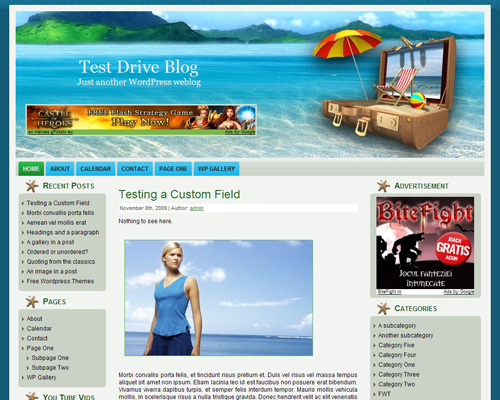 free wordpress theme Packed Vacations