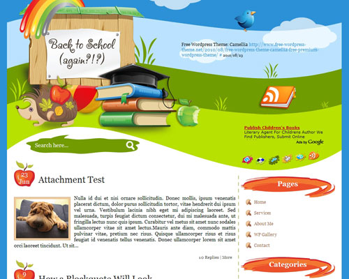Free WordPress Theme – Back To School Again