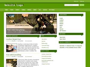 free wordpress theme Greenie