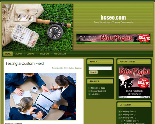 free wordpress theme Fishing Theme Two
