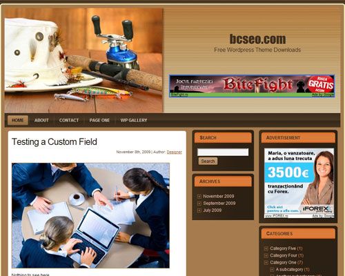 free wordpress theme Fishing Theme Four