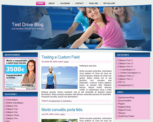 free wordpress theme Fitness WordPress Theme Two