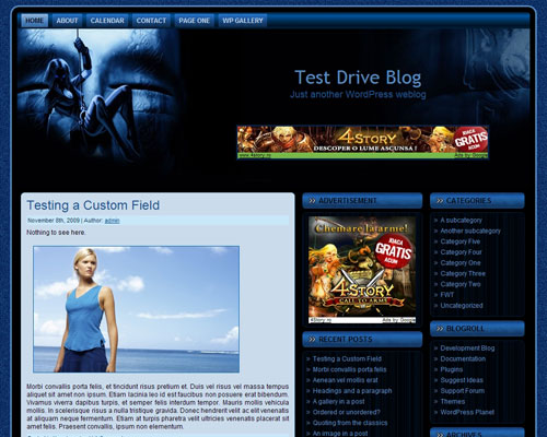 free wordpress theme Saphire Quest