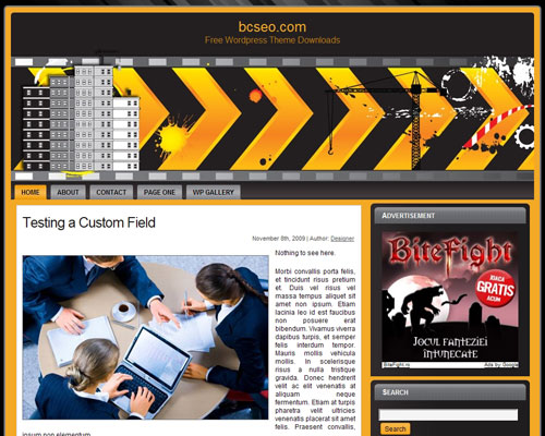 free wordpress theme Commercial Construction Theme Two