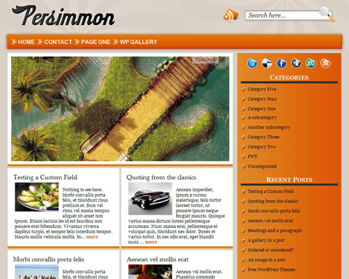 free wordpress theme Persimmon