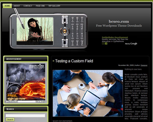 free wordpress theme Mobile Phone Theme 1
