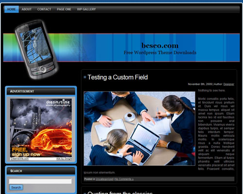 free wordpress theme Mobile Phone Theme 2