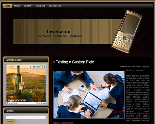 free wordpress theme Mobile Phone Theme 3