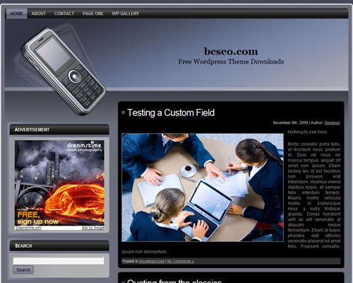 free wordpress theme Mobile Phone Theme 4