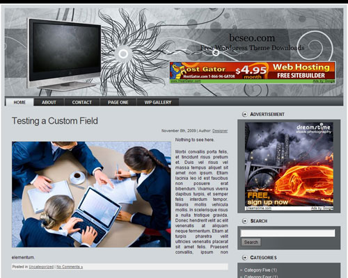 free wordpress theme Television WordPress Theme 1