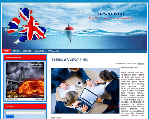 free wordpress theme UK Fishing Theme 2
