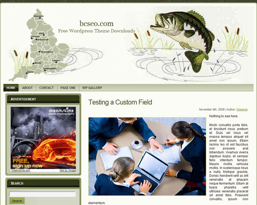 free wordpress theme UK Fishing Theme 3