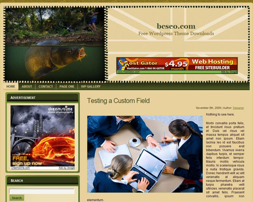 free wordpress theme UK Fishing Theme 4