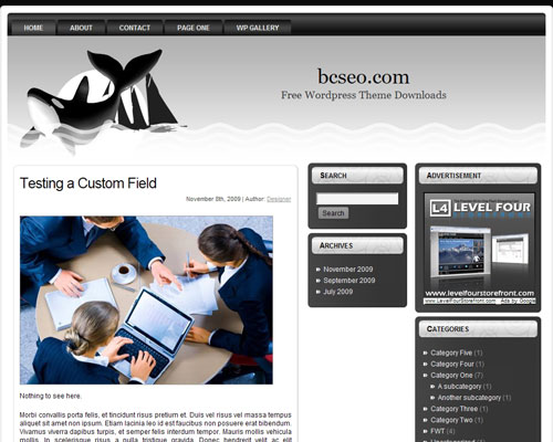 free wordpress theme Whale Watching Theme 4
