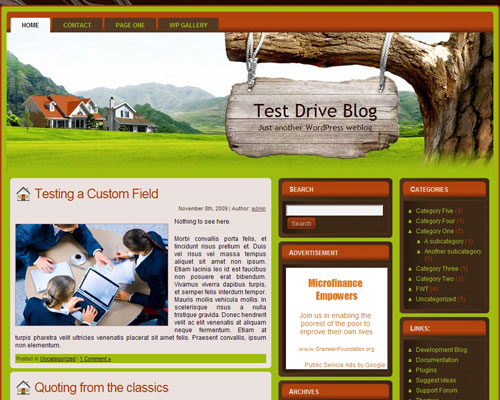 free wordpress theme Vacation Home