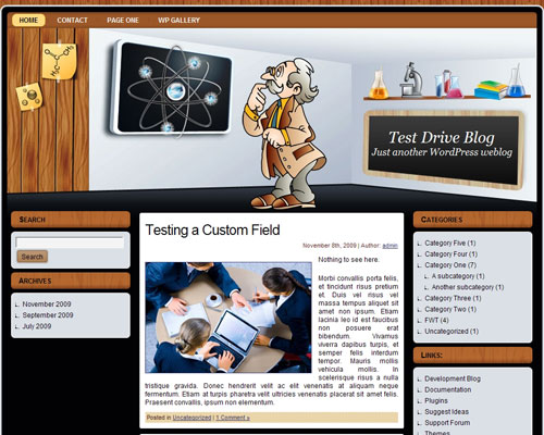 free wordpress theme Science WP Theme