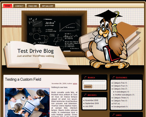 free wordpress theme I Love Math WP