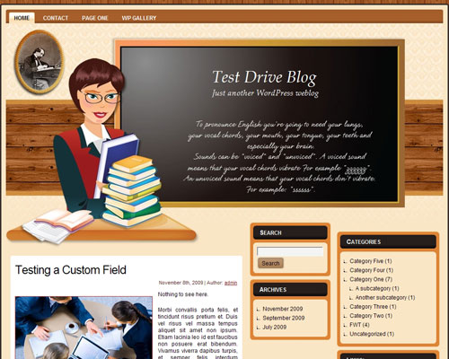 free wordpress theme English Teacher WP