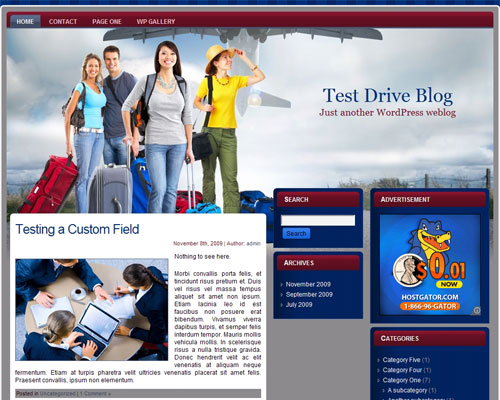 free wordpress theme Travel So Far