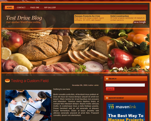 free wordpress theme Cooking Secrets