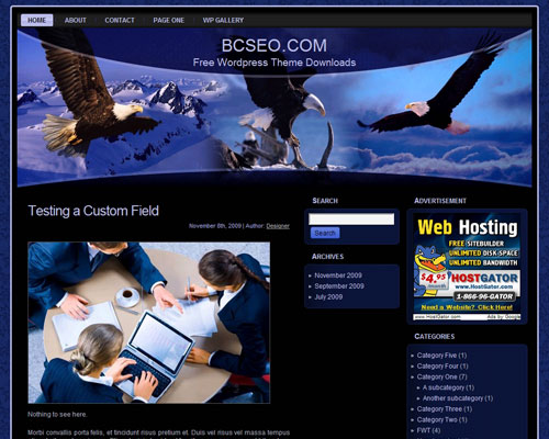 free wordpress theme Hunting WP Theme 2