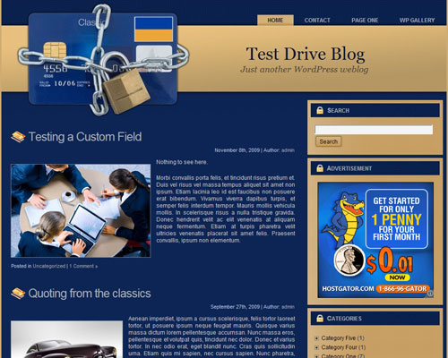 free wordpress theme Credit Card WP