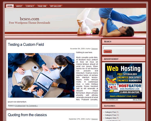 free wordpress theme Ladies Fitness 2