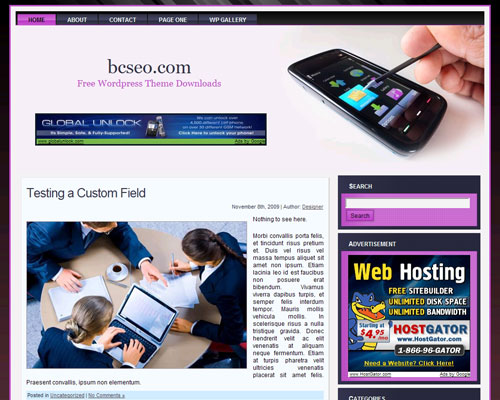 free wordpress theme Mobile Phone Theme 1
