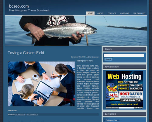 free wordpress theme Salmon Fishing Theme 2