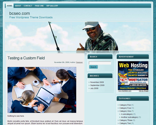 free wordpress theme Sport Fishing WP Theme 3