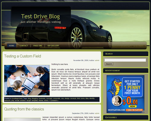 free wordpress theme Wild Ride WP