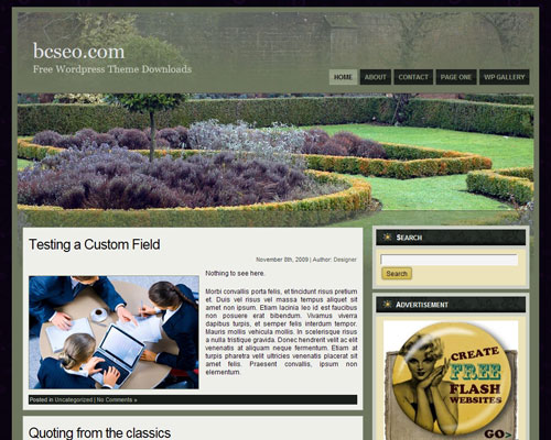free wordpress theme Gardening Theme WP 2