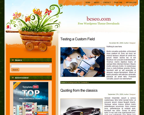 free wordpress theme Gardening Theme WP 3