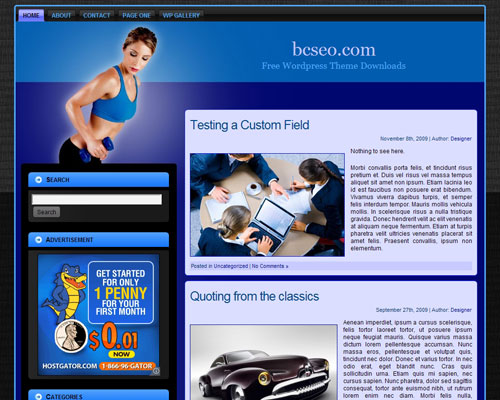 free wordpress theme Health Fitness WP 2