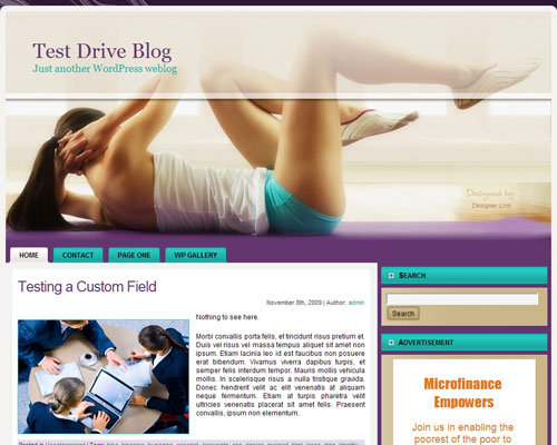 free wordpress theme Fitness Blog WP