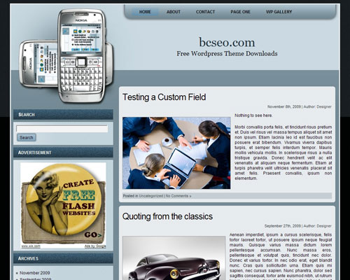 free wordpress theme Mobile Phone WordPress 3