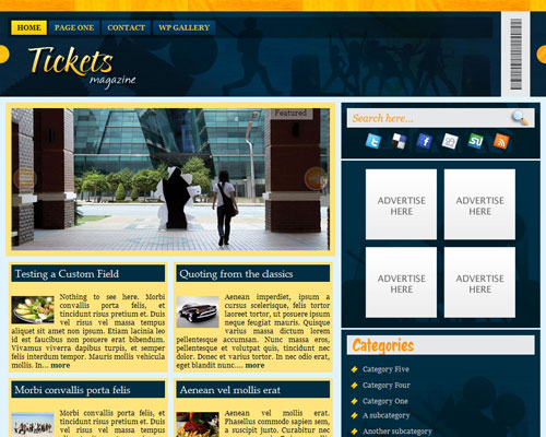 free wordpress theme Tickets Mag