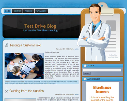 free wordpress theme Doctor WP Theme