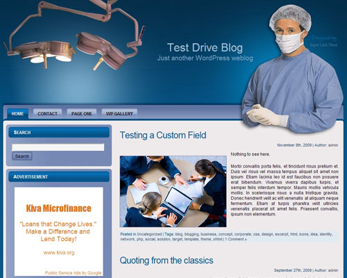 free wordpress theme Surgery WP Theme