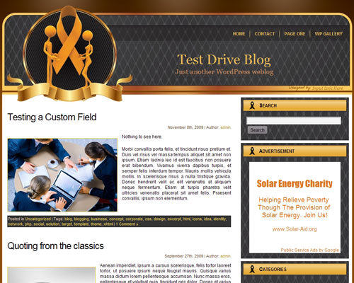 free wordpress theme Cancer WordPress Theme